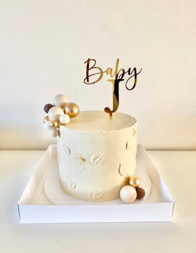 Baby J custom baked cake