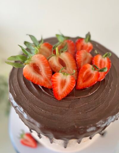 Freshly baked custom cake