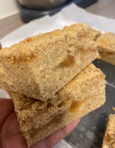 Freshly baked blondies