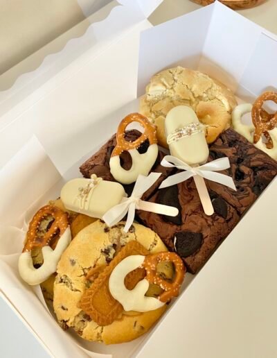 Bespoke mini cookies in luxury postal treat box