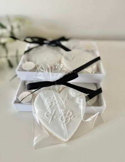 Bride to be heart shape cookies