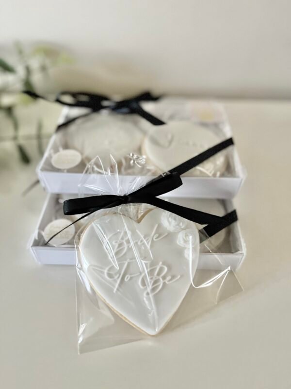 Bride to be heart shape cookies