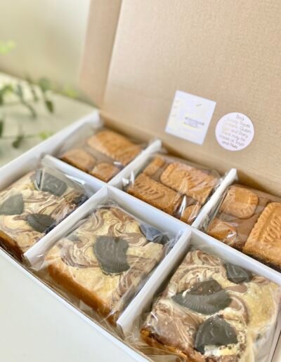 Custom gift box with brownies